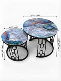 2-Piece Marble Center Table Set (70 cm & 50 cm)