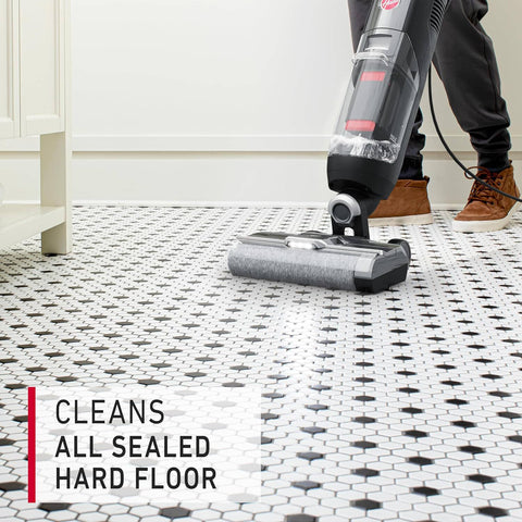 Hoover Streamline Wet & Dry Stick Vacuum Cleaner for Hard Floors – One-Step Cleaning, Dual Tank, LCD Display
