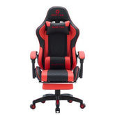 Oartex Model LD034 PVC Gaming Chair With Footrest - Red & Black