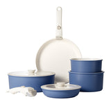 OSFE Detachable Non-Stick Granite Cookware Set 9pcs (18, 20cm Saucepan, 20,26 cm Fry Pan, 26cm Deep Fry Pan, 20, 26cm Lid, 2pcs Detachable Handle)