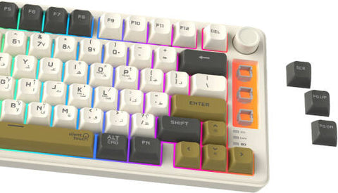 Twisted Minds Imperium Pro Series 75% Compact Size 80 Keys Wireless Membrane Keyboard - (English / Arabic) Layout