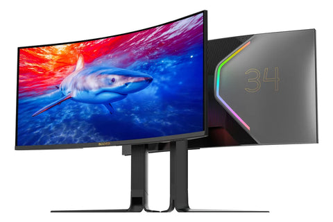 Sades BL-Shark 34" WQHD (3440x1440) 165Hz Refresh Rate, 0.5 Response Time, HDMI 2.1, VA Curved Gaming Monitor - Black
