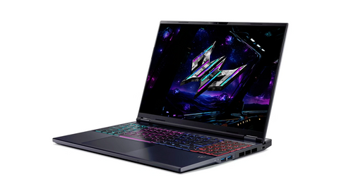 ايسر لابتوب الألعاب بريداتور هيليوس نيو 16 بمعالج Intel Core Ultra 9 275HX، رام 16 جيجابايت، هارد 1 تيرابايت SSD، كرت شاشة GeForce RTX 5070 بسعة 8 جيجابايت.