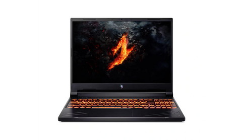 ايسر لابتوب الألعاب نيترو V 16 بمعالج Intel Core i5-14450HX، رام 8 جيجابايت، هارد 512 جيجابايت SSD، كرت شاشة GeForce RTX 4050 بسعة 6 جيجابايت.