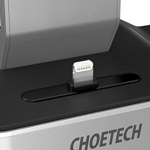 Choetech 4 in 1 MFI Wireless Charging Dock - Silver
