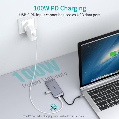 Choetech 9 in 1 USB C HUB - Silver HUB-M15