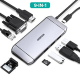 Choetech 9 in 1 USB C HUB - Silver HUB-M15