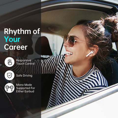 Choetech True Wireless Earbuds, White BH-T02-WH