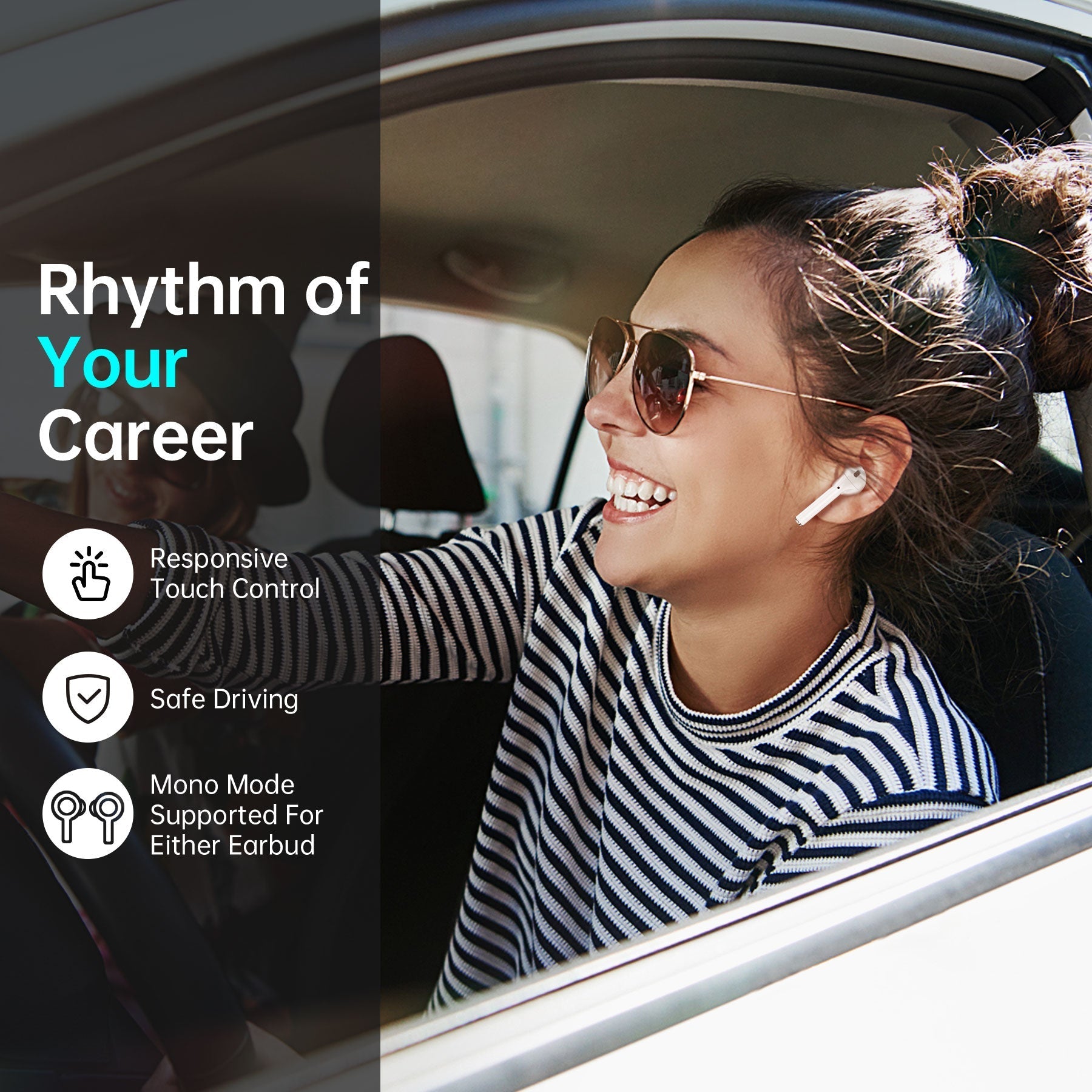 Choetech True Wireless Earbuds, White BH-T02-WH Choetech True Wireless Earbuds, White BH-T02-WH