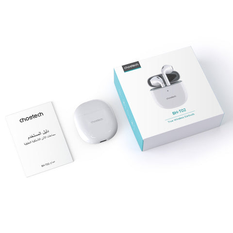 Choetech True Wireless Earbuds, White BH-T02-WH