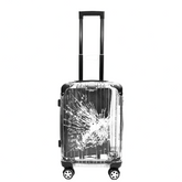 KarryOn, Clear-Cracked Transparent Polycarbonate Luggage – 20"