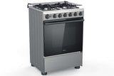 Midea Gas Cooker 60x60, 4 Burners, 2 Knobs, Silver