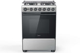 Midea Gas Cooker 60x60, 4 Burners, 2 Knobs, Silver