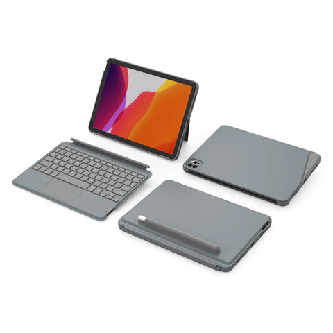 WiWU 3-in-1 Mag Magnetic Wireless Keyboard for iPad 11" 2025 (A16) & iPad 10.9" 2022 – Arabic + English