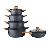 OSFE Granite Cookware Set 12 pcs - Black