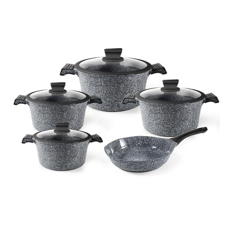 OSFE UMC Marble Cookware Set 17 Pcs - Grey