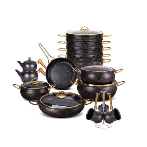 OSFE Granite Cookware Set 23 pcs - Black