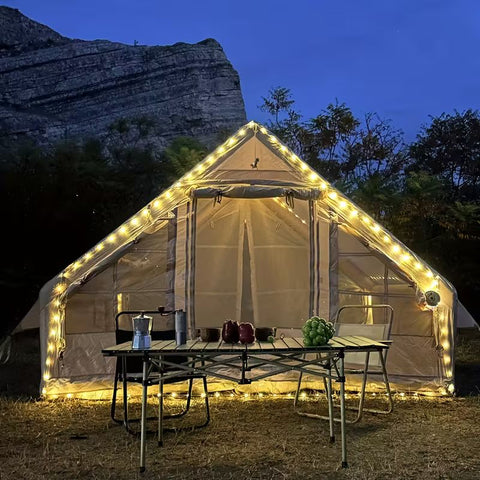 Inflatable Waterproof Family Camping Tent with Manual Air Pump – 6–8 Persons