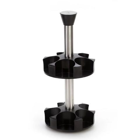 12-Piece 360° Revolving Spice Rack Set with 230ML Glass Jars