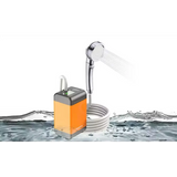 Porodo Portable Camping Shower Pump with 7800mAh Rechargeable Battery, Digital Temperature Display and Multi Spray Modes - Orange