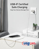 Anker USB-C to USB-C Cable 240W Upcycled-Braided 0.9m/3ft - Super Fast Eco-Friendly Charging