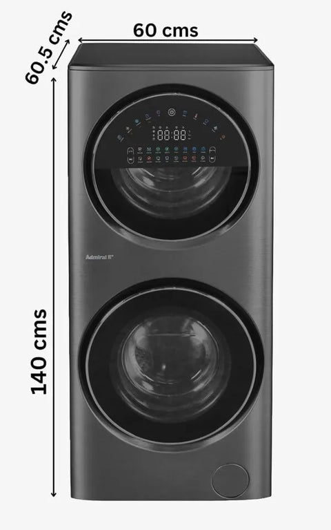 Admiral Washer Dryer 5Kg/10-7Kg Inverter Dark Silver