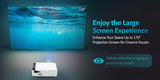 Full HD Smart Projector with 1080p Support, Wireless Screen Mirroring & 170-Inch Display