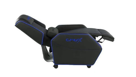 Gamax Gaming Sofa XL Black & Blue Recliner (Assembly not included)