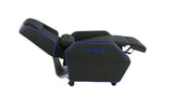 Gamax Gaming Sofa XL Black & Blue Recliner (Assembly not included)