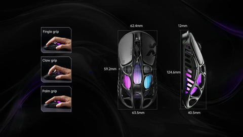 GravaStar Mercury X Pro Wireless Gaming Mouse - Interstellar Silver