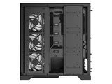 XPG INVADER X - Tempered Glass Panels ATX Mid Tower with 5 ARGB Fans Vertical graphics card - Support Top 360 cooler