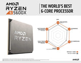 AMD Ryzen 5 5600X 6-Core 3.7 GHz Socket AM4 65W 100