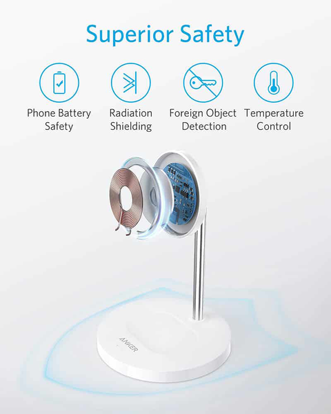 Anker PowerWave Magnetic 2-in-1 Stand Lite - White A2543H21