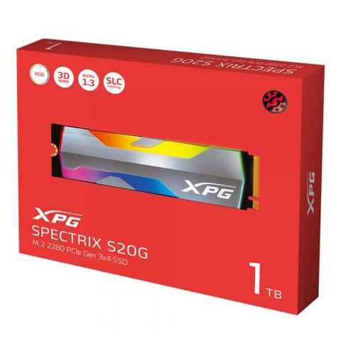 XPG Spectrix S20G PCIe Gen3x4 M.2 2280 Solid State Drive RGB-1TB