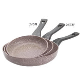 Saflon Granite Frypan Set – 3-Pcs Premium Cookware Collection (20 Cm, 24 Cm, 28 Cm)