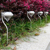 Pack of 4 LED Color Changing Solar Power Diamond Shaped Garden light