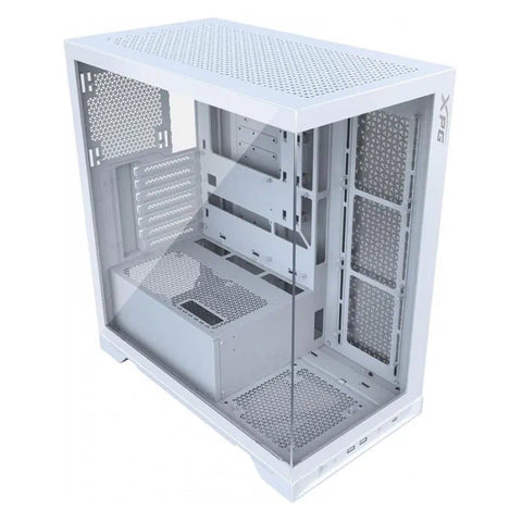 XPG INVADER X - Tempered Glass Panels ATX Mid Tower with 5 ARGB Fans Vertical graphics card - Support Top 360 cooler