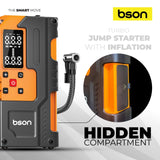 BSON Turbo Jump Starter with Air Inflator - 6-in-1 Emergency Kit