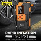BSON Turbo Jump Starter with Air Inflator - 6-in-1 Emergency Kit