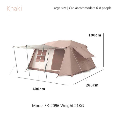 Chanodug Quick-Open Waterproof Camping Tent for 6–8 Persons – 4 × 2.8 m