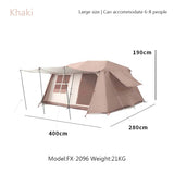 Chanodug Quick-Open Waterproof Camping Tent for 6–8 Persons – 4 × 2.8 m