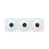 LIAN LI UNI FAN TL LCD 120mm ARGB Cooling Fan with 1.6" LCD Screen (Pack of 3) - White