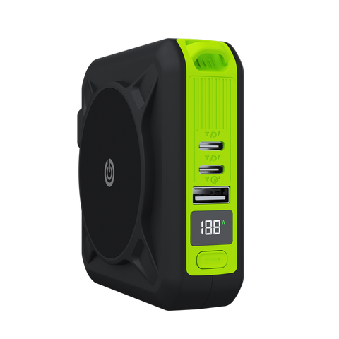 Goui Mbala Pro 10000 mAh Power Bank With 15W Wireless Charger & Wall Charger- Black