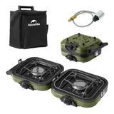 Naturehike Double Burner Folding Gas Stove - Army Green