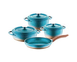 OMS Ocaliptus Granite Cookware Set - 7 pcs - Green