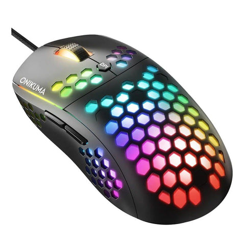 ONIKUMA CW903 Wired Gaming Mouse Optical USB E-sports Game Mice 6 LED Breathing Light RGB Colors for Laptop PC Gamer