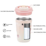 D.kadi KD7060 Vacuum Coffee Mug, Stainless Steel - 380 ml