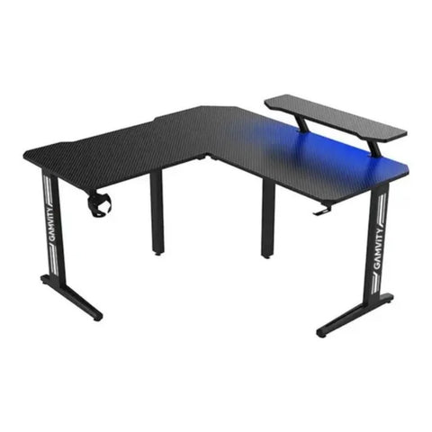 Gamvity Gaming Corner Modern L-Shaped Computer Desk (140/130×60×73cm) - Black