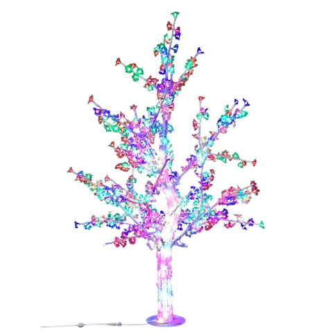 Sparkling LED Crystal Cherry Blossom Tree Light with Multicolor Lighting Modes & Water-Resistant Design - 1.5M