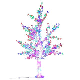 Sparkling LED Crystal Cherry Blossom Tree Light with Multicolor Lighting Modes & Water-Resistant Design - 1.5M